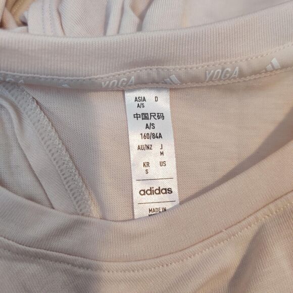 Adidas Yoga Studio Wrapped Shirt Tie Back Short Sleeve - Picture 6 of 7